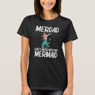 Meerjungfrau Für Papa Vater Meermann Mensch Fisch T-Shirt