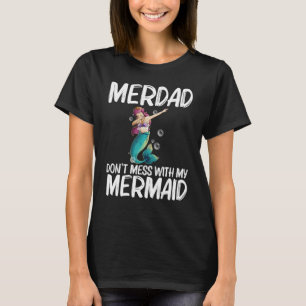 Meerjungfrau Für Papa Vater Meermann Mensch Fisch T-Shirt