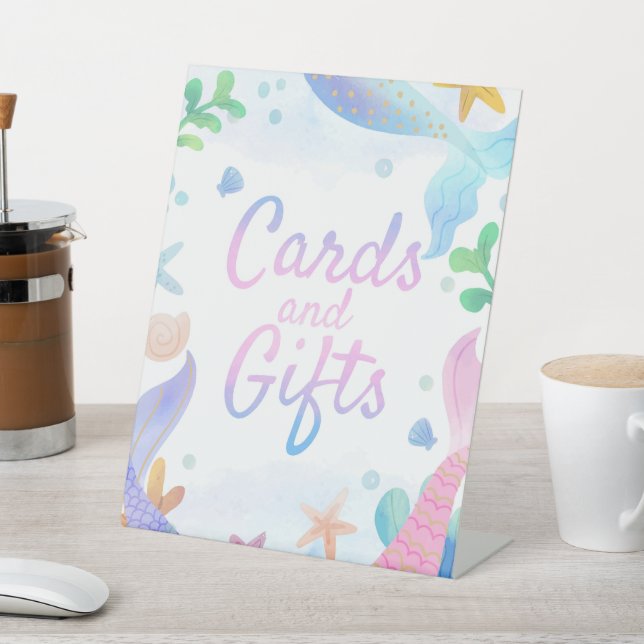 Meerjungfrau - Geburtstagskarten und Geschenke Sockelschild (In SItu)