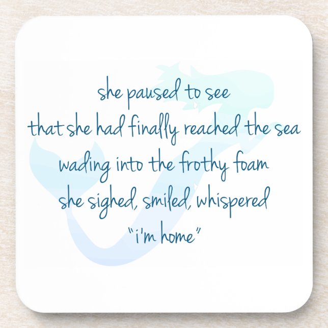 Meerjungfrau Getränkeuntersetzer (Vorderseite)