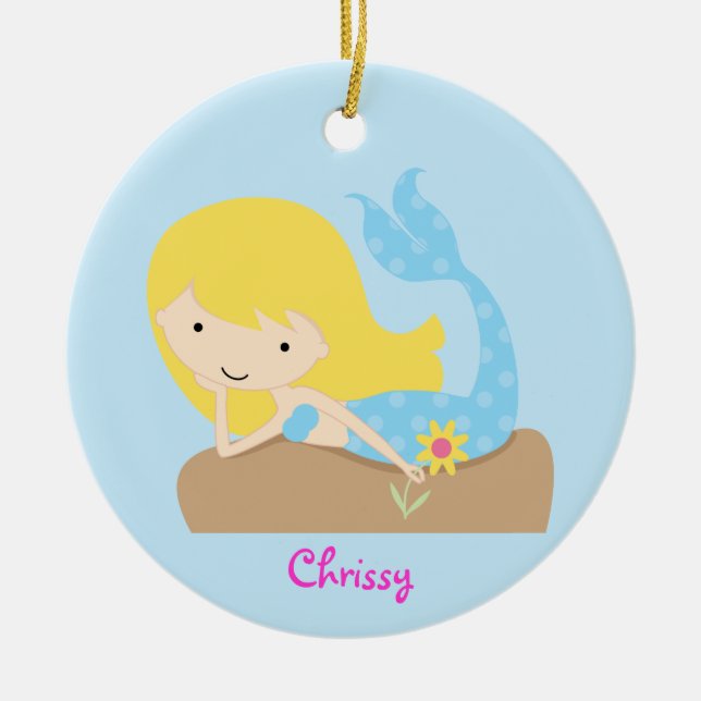 Meerjungfrau-Gewohnheits-Verzierung KRW niedliche Keramikornament (Vorne)