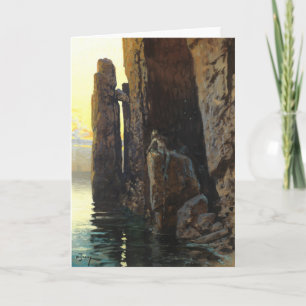 Meerjungfrau Girl Bare & Lurking Wünsche Karte