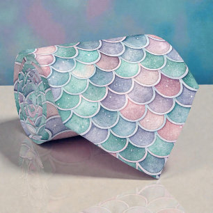 Meerjungfrau Glam Pastellfarben Krawatte
