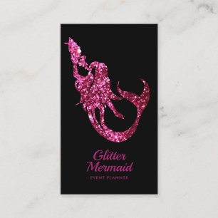 Meerjungfrau Glitter Rosa Eventplanerin Visitenkarte