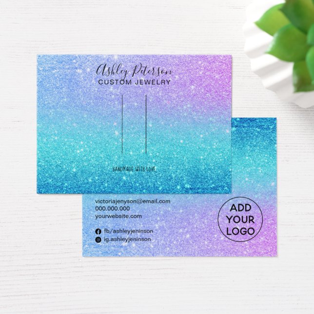 Meerjungfrau Glitzer Blauer Barrettich Haarschnitt (Schreibtisch)