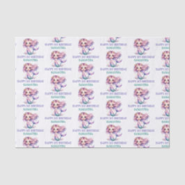 Meerjungfrau glücklich 1. Geburtstag lila und türk Seidenpapier