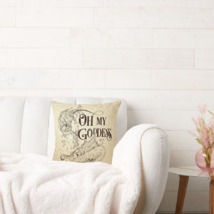 Meerjungfrau-Goddess Brown-Kissen Kissen