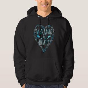 Meerjungfrau im Herzen Seashell Ariel Frauen Mädch Hoodie