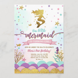 Meerjungfrau im Meer Einladung Lila