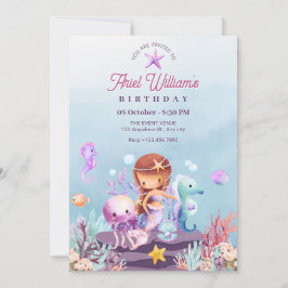 Meerjungfrau im Rahmen der Ausschreibung zum Gebur Einladung