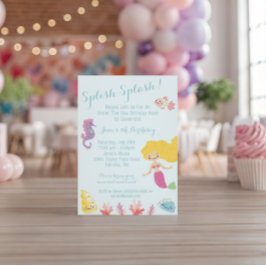 Meerjungfrau im Rahmen der Geburtstagspartei Einladung