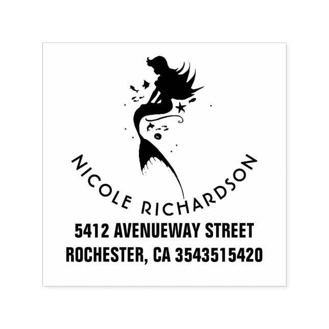 Meerjungfrau im Rahmen der Sea Beach Celebration Permastempel (Design)