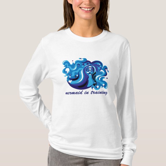 Meerjungfrau im Training T-Shirt (Vorderseite)
