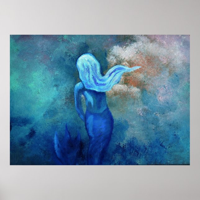 Meerjungfrau in den Wolken Poster (Vorne)