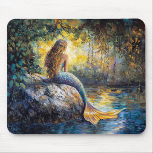 Meerjungfrau in der Grotto-Malerei Mousepad