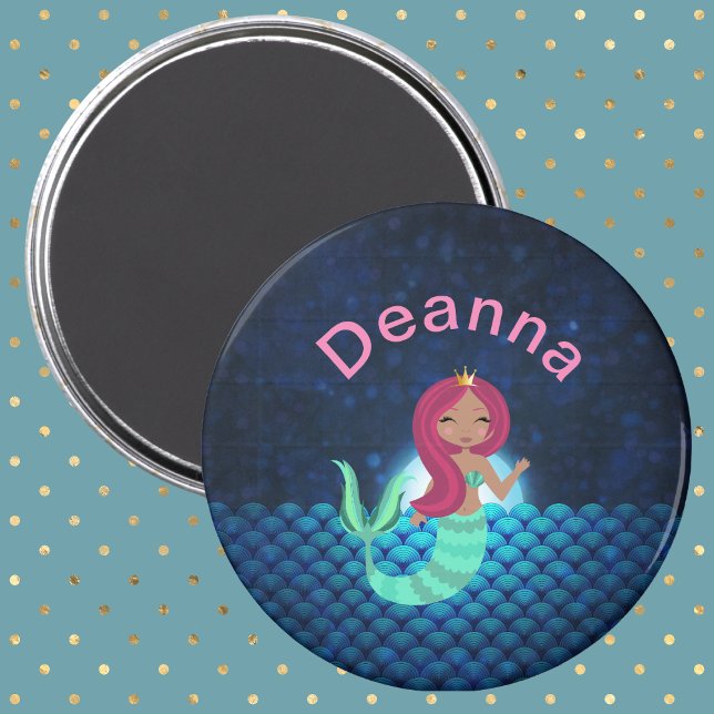 Meerjungfrau in einem magischen Mondlicht-Magnet Magnet (Von Creator hochgeladen)