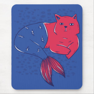 Meerjungfrau-Katze Mousepad