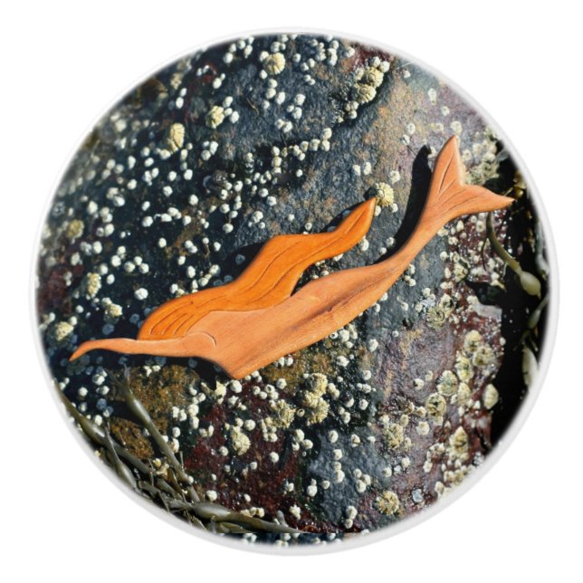 Meerjungfrau Keramikknauf (Vorderseite)