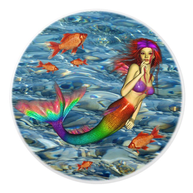 MEERJUNGFRAU KERAMIKKNAUF (Vorderseite)