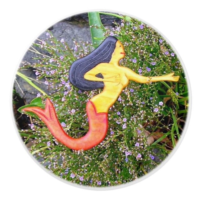 Meerjungfrau Keramikknauf (Vorderseite)