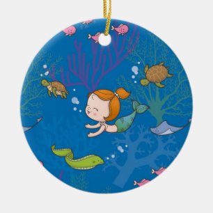 Meerjungfrau Keramikornament