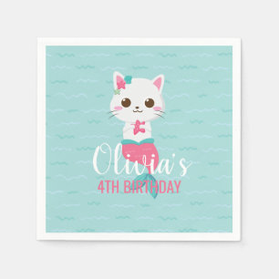 Meerjungfrau Kitty Geburtstagsfeier Serviette