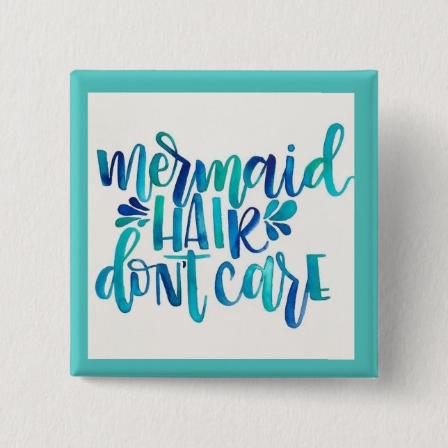 Meerjungfrau-Knopf Button (Vorderseite)