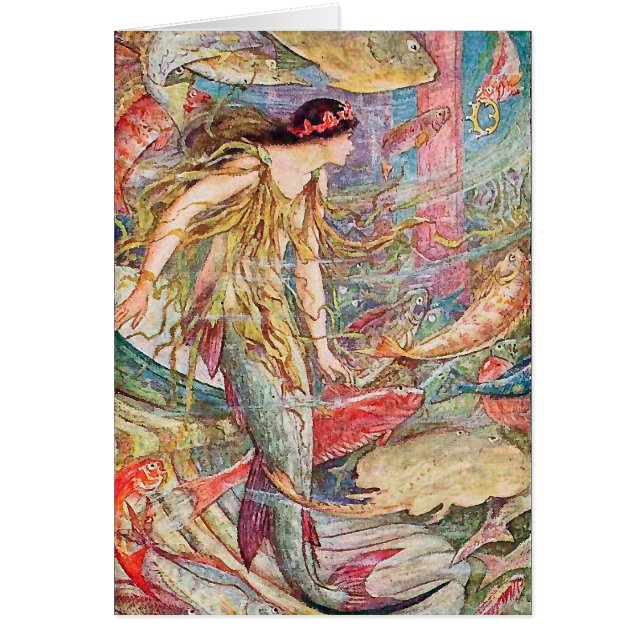 Meerjungfrau-Königin der Angelkarte (Vorne)