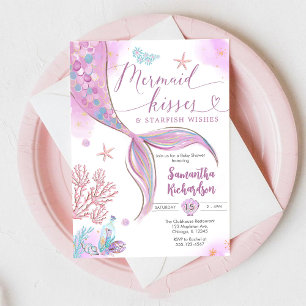 Meerjungfrau Küsse unter dem Meer Geburtstag Einladung