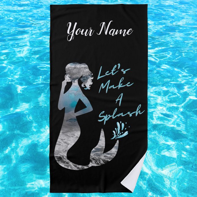 Meerjungfrau Lasst uns einen Schlag machen Strandtuch (Von Creator hochgeladen)