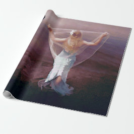 Meerjungfrau Lila nautische Retro Geschenkpapier