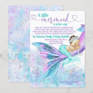 Meerjungfrau-Mail-Baby-Party Einladung