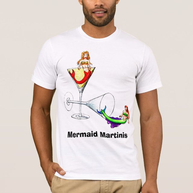 Meerjungfrau-Martinis T-Shirt (Vorderseite)
