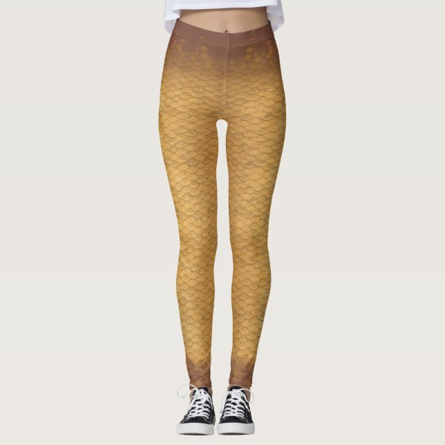 Meerjungfrau-Maßstab gemischt Taille Leggings Aspe (Vorderseite)