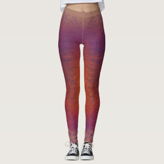 Meerjungfrau-Maßstab gemischt Taille Leggings Viol