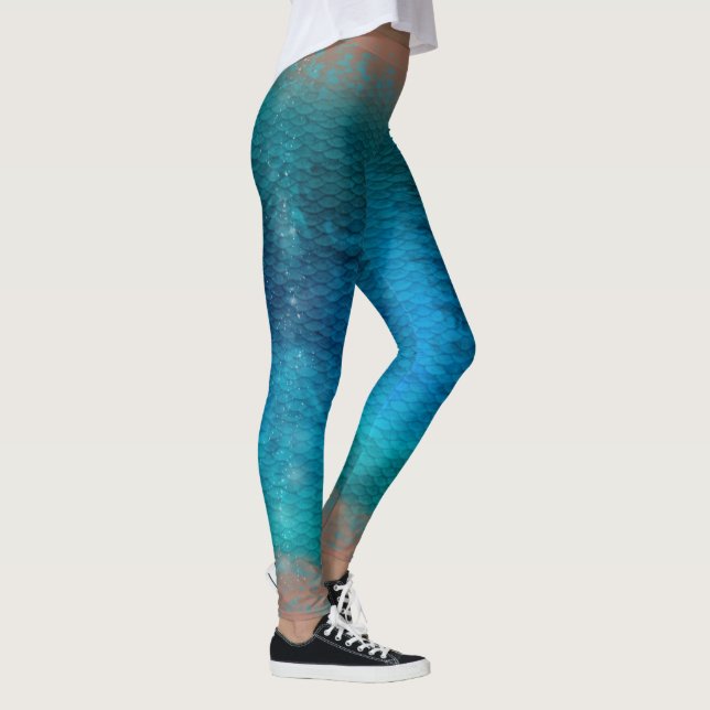 Meerjungfrau-Maßstab Leggings Karibik 3 (Rechts)