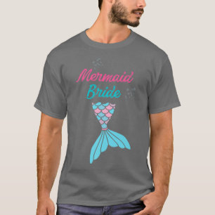 Meerjungfrau, Meerjungfrau, Braut, Hennengebäck, P T-Shirt