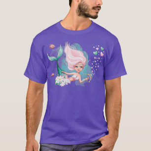 Meerjungfrau Meerjungfrau Valentine niedlich rosaf T-Shirt