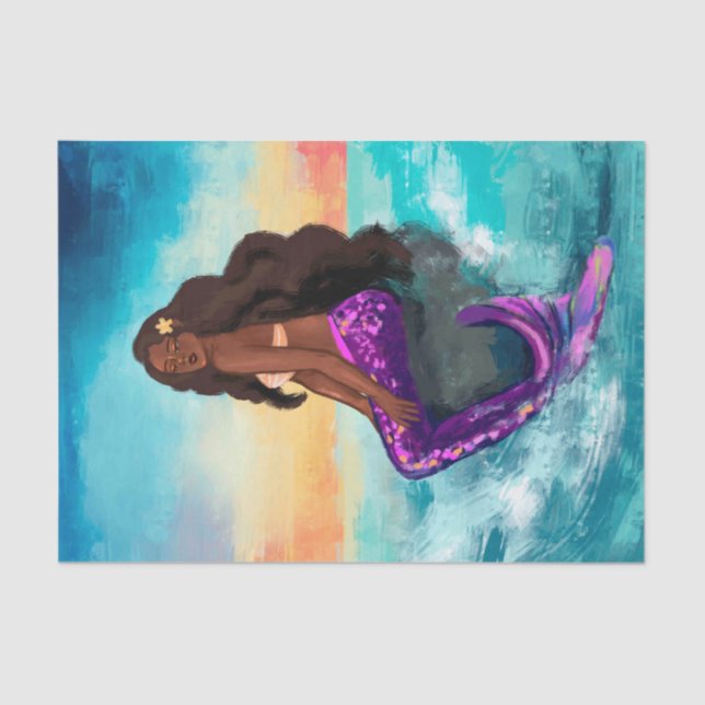 Meerjungfrau / Mermaijets Vintag Antique Decoupage Seidenpapier (Vorderseite)