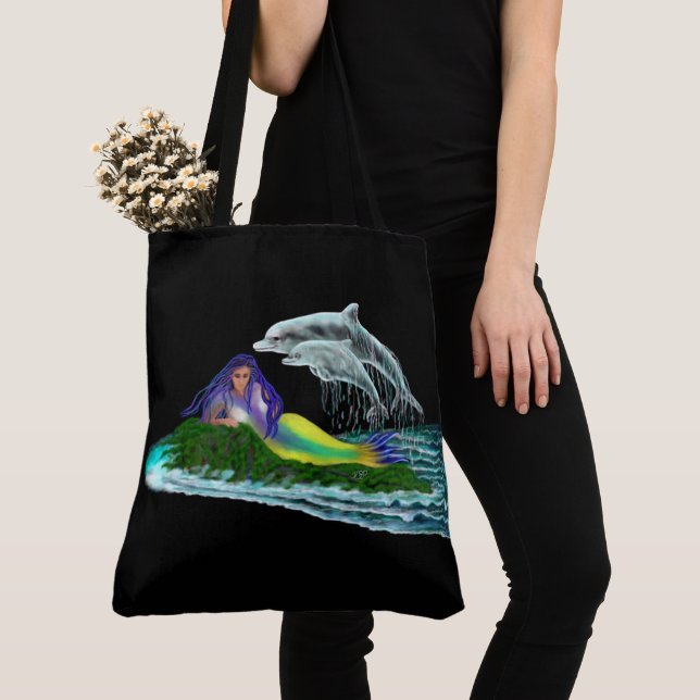 Meerjungfrau mit Delphinen (Von Nahem)