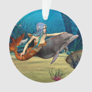 Meerjungfrau mit Dolphin Ornament