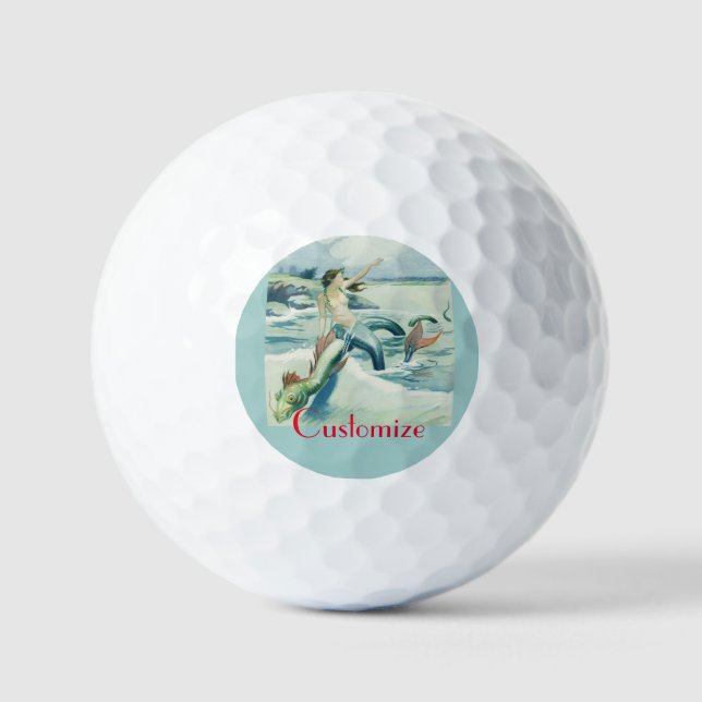 Meerjungfrau mit fließendem Thunder_Cove Golfball (Vorderseite)
