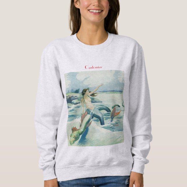 Meerjungfrau mit fließendem Thunder_Cove Sweatshirt (Vorderseite)
