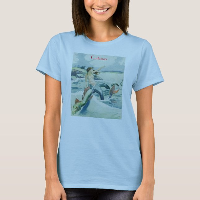 Meerjungfrau mit fließendem Thunder_Cove T-Shirt (Vorderseite)