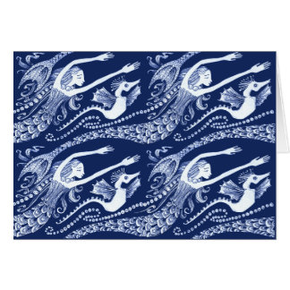 Meerjungfrau mit Perlen und Seepferd