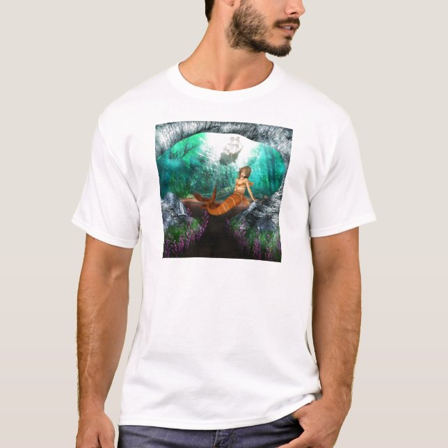 Meerjungfrau mit Schiffbruch T-Shirt (Vorderseite)