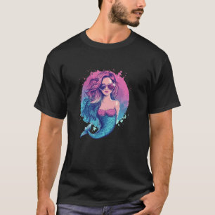 Meerjungfrau mit Sonnenbrille für einen sonnigen S T-Shirt