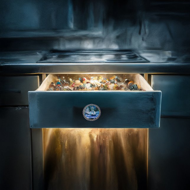 Meerjungfrau mit türkisfarbenem Haar Keramikknauf (Von Creator hochgeladen)