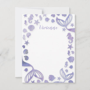 Meerjungfrau Mitteilungskarte