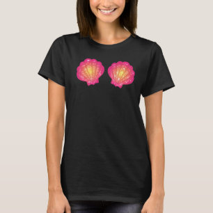Meerjungfrau Muschel Bra Kostüm Seashell Halloween T-Shirt